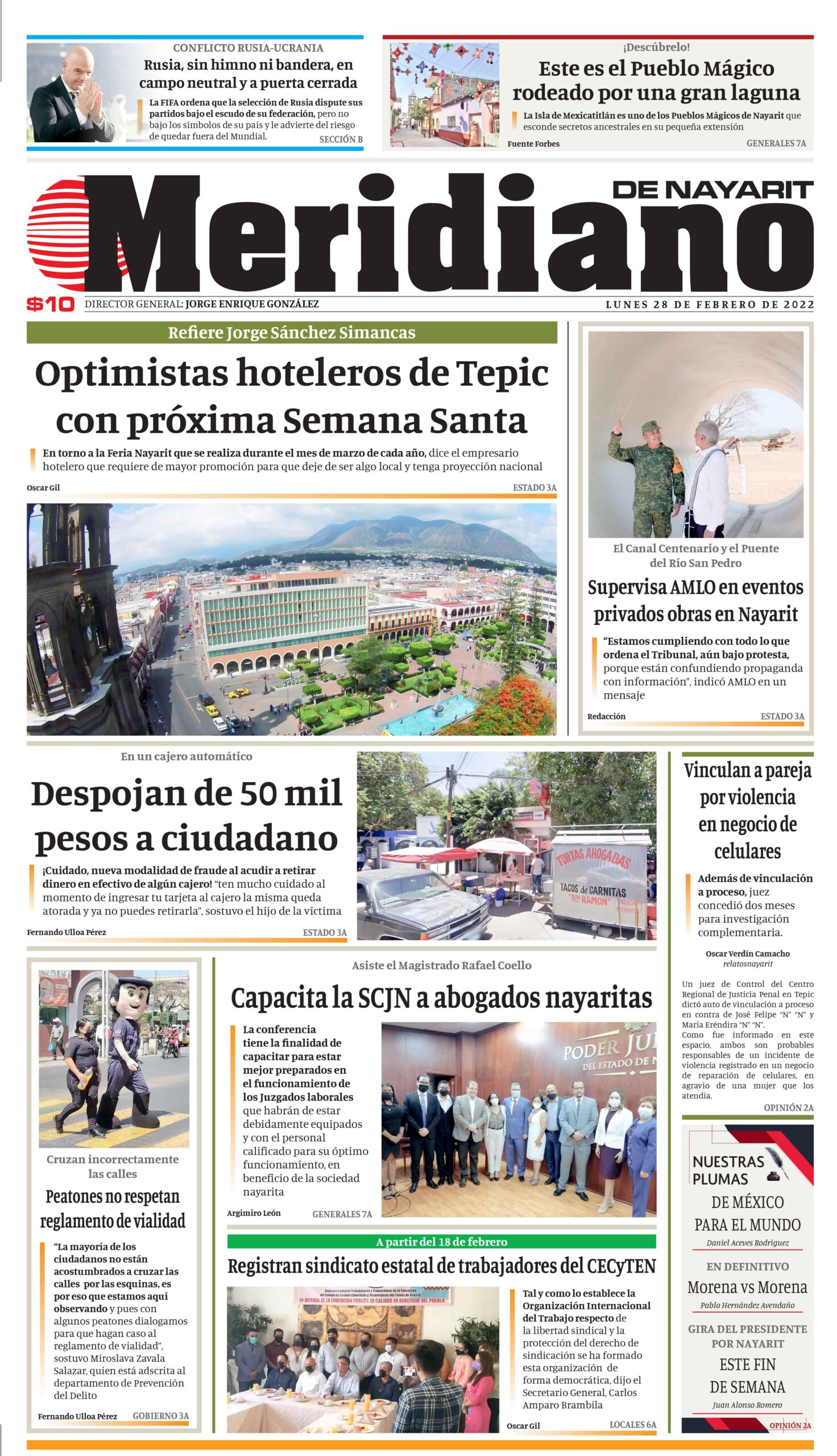 MERIDIANO PORTADA 28 DE FEBRERO
