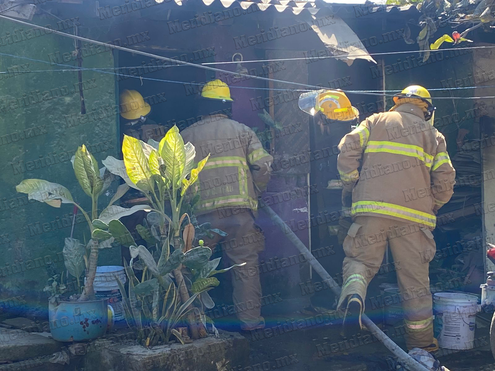 Se quemó una casa en la colonia Aeropuerto Meridiano.mx