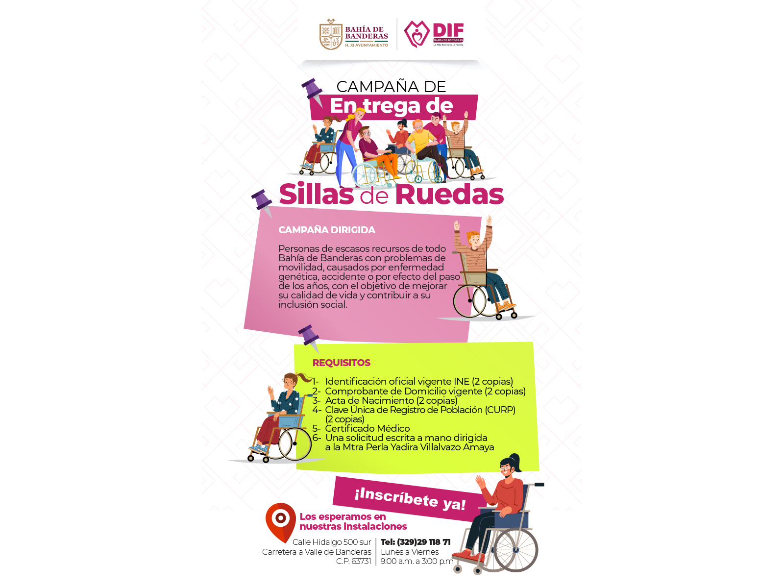 Invita DIF municipal a registrarse en el programa de entrega de silla