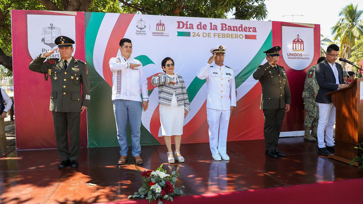 Conmemoraron el Día de la Bandera Nacional en Puerto Vallarta ...