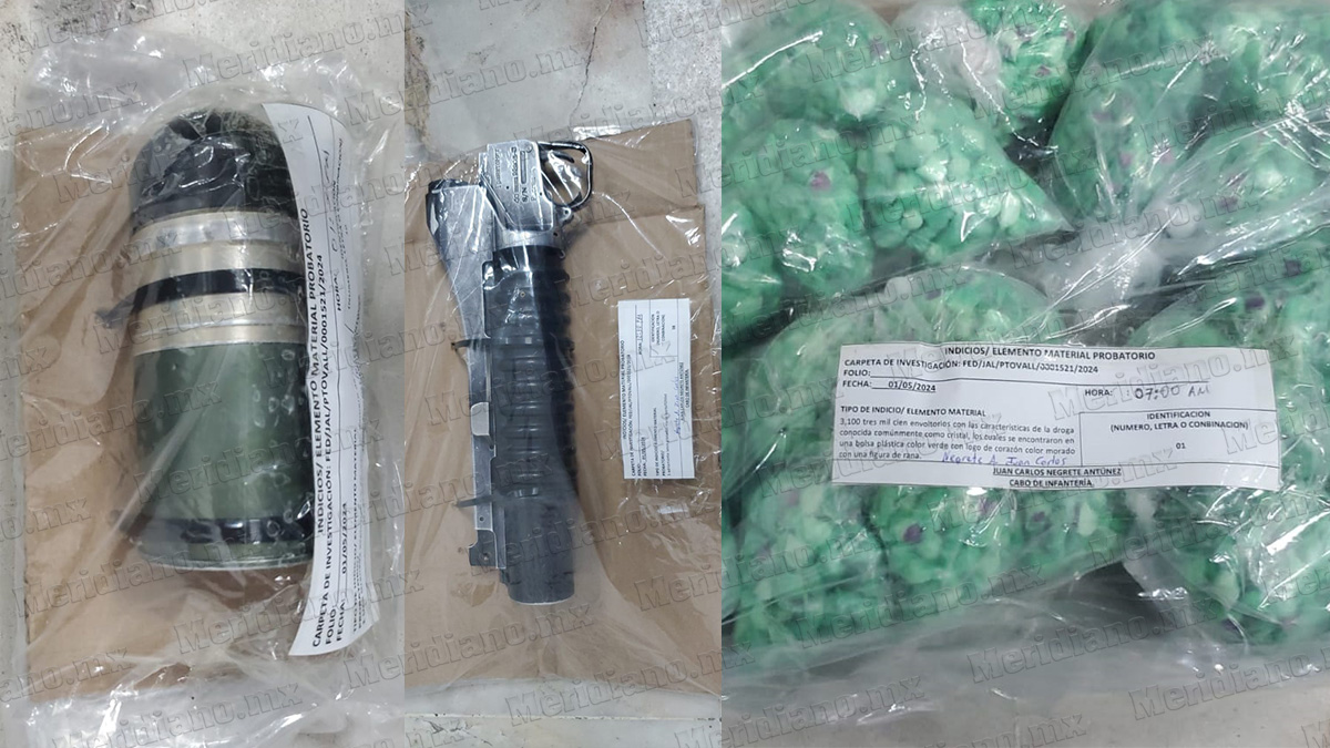 Militares aseguran granadas y drogas en Puerto Vallarta | Meridiano.mx